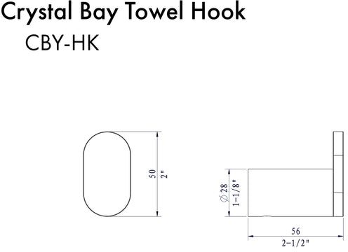 ZLINE Crystal Bay Chrome Single Towel Bar-1