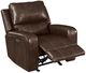 New Classic® Home Furnishings Linton Brown Leather Glider Recliner Chair with Power Footrest-4