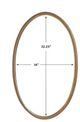 Uttermost® Ellis Antique Brass Beaded Oval Mirror-3