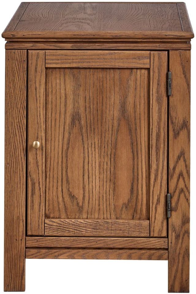 aspenhome® Sandro Brushed Bourbon Chairside Table with Door-2