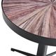 Armen Living Beka Maroon Glass Top Coffee Table with Black Base-5