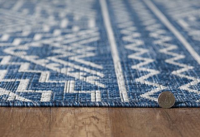 KAS Rugs Provo Blue Quinn 5'x8' Area Rug-2