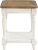 Winners Only® Augusta Rustic Brown Top End Table with White Base-2