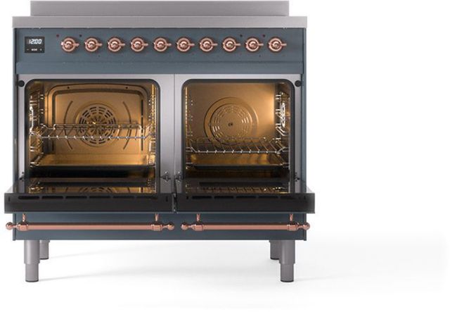 Ilve® Nostalgie II Series 40" Blue Grey Pro Style Induction Range-1