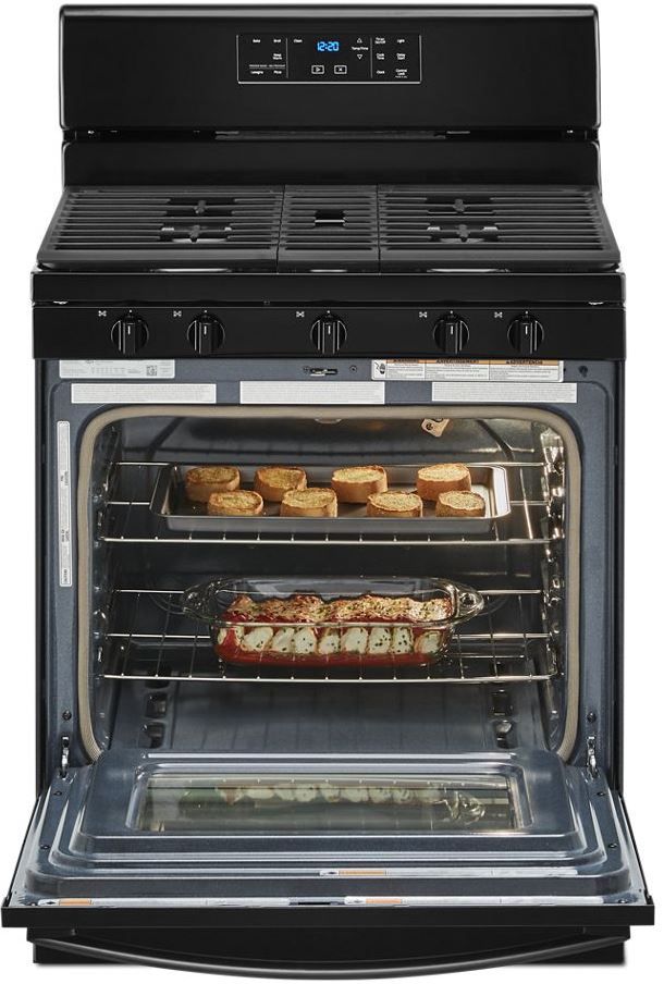 Whirlpool® 30" Black Freestanding Gas Range-2