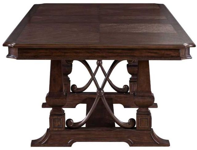 Liberty Furniture Provence Park Chateau Brown Trestle Dining Table-3