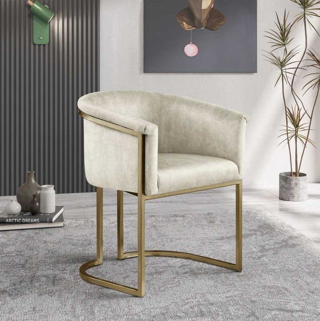 Meridian Furniture Tierra Cream Upholstered Dining Chair-1