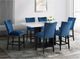 Elements International Valentino White Counter Dining Table with Black Base-4