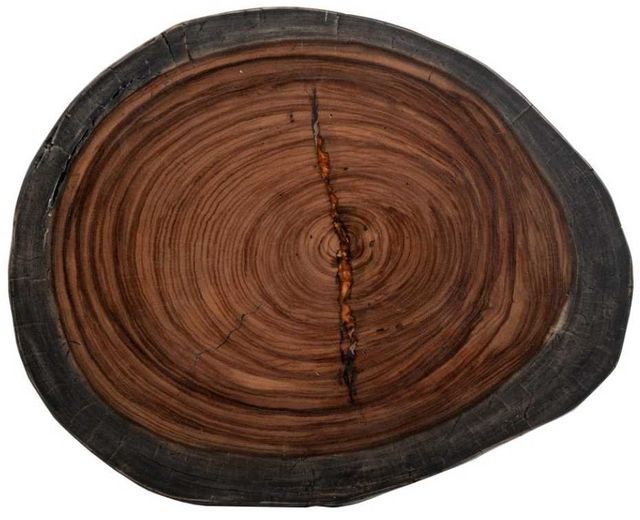 International Furniture Direct Parota Epoxy Brown End Table with Black Base-2