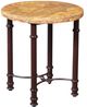 Horizon Home® Terraza Travertine Top Round End Table with Metal Base -0
