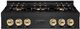 ZLINE Classic Series Autograph Edition 36" Black Stainless Steel Gas Rangetop with Polished Gold Accents-0