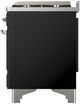 Ilve® Majestic III 40" Glossy Black Pro Style Dual Fuel Natural Gas Range with Triple Glass Door and Chrome Trim-4