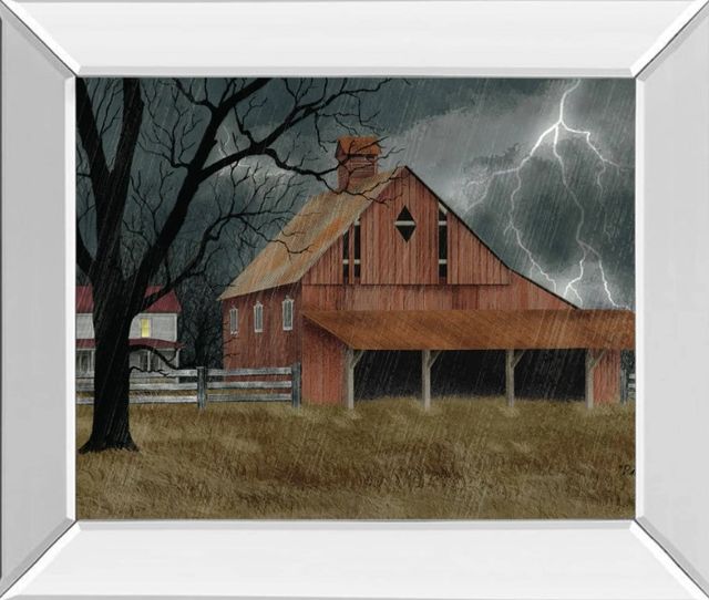 Classy Art Dark and Stormy Night by Billy Jacobs Mirror Framed Wall Art-0