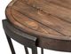 Magnussen Home® Yukon Bourbon Demilune Cocktail Table with Aged Iron Base-1