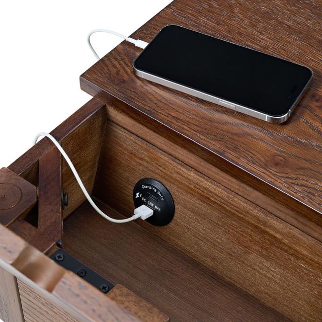 Martin Svensson Turned Wood Cocoa Brown Rectangular End Table-4