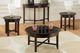 Handstone Customizable Demilune Espresso 44"D Round Coffee Table with Shelf-1