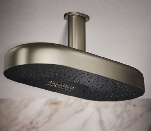 KOHLER® Statement® Vibrant Brushed Nickel 2.5 GPM Oblong 18" 2-Function Rainhead-1
