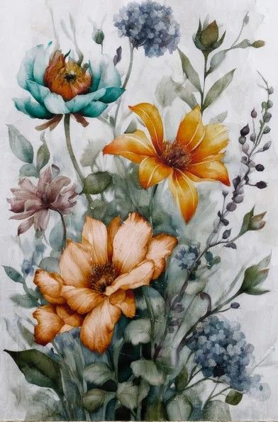 StyleCraft Whimsy Floral Fall I Wall Art-1