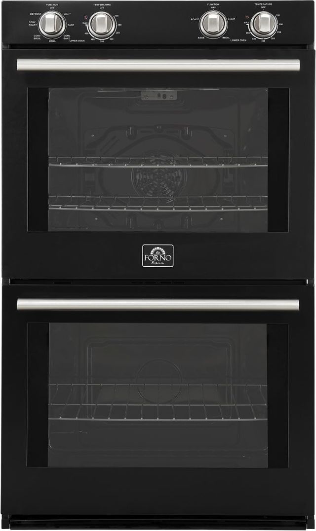 FORNO® Vomero Series Espresso 30" Black Double Electric Wall Oven-0
