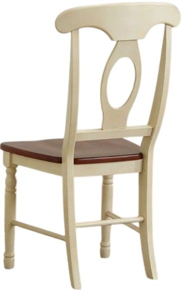 A-America® British Isles Buttermilk/Merlot Napoleon Dining Side Chair-2