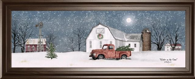 Classy Art Winter On The Farm by Billy Jacobs Wall Art-1