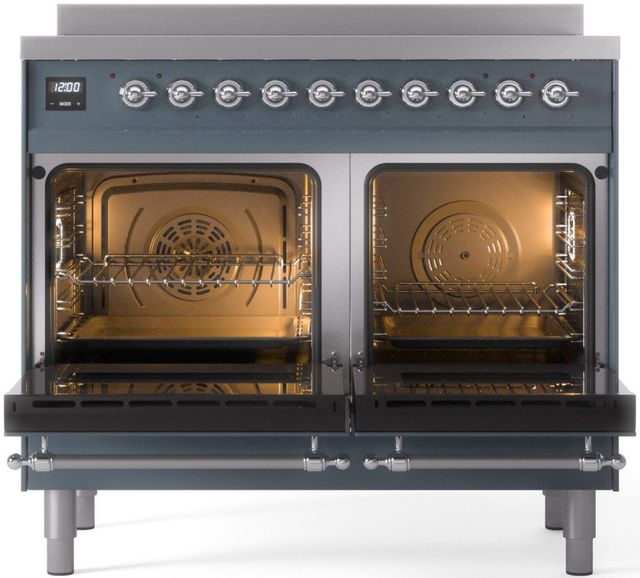 Ilve® Nostalgie II Series 40" Blue Grey Pro Style Induction Range-1
