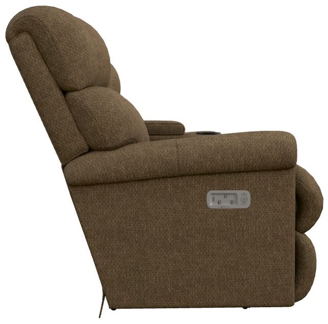 La-Z-Boy® Pinnacle Mink Power Wall Reclining Loveseat with Console and Headrest-3