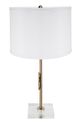 A & B Home Gold/White Table Lamp with Agate Slice-1