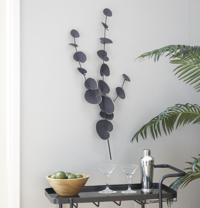 Deco Marche Black Leaf Wall Decor-3