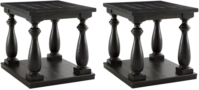Signature Design by Ashley® Mallacar 2-Piece Black Living Room Table Sets-0