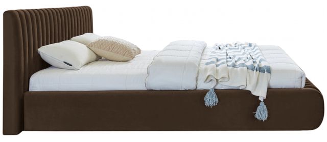 Meridian Furniture Nico Brown Velvet Full Upholstered Panel Bed-2