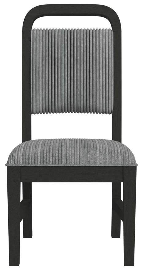 Elements International Ridgemont Black/Gray Dining Side Chair-3