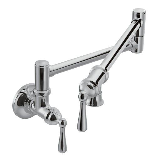 Moen® Traditional Pot Filler Chrome Two-Handle Kitchen Faucet-1