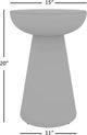 Jofran Inc. Circularity Black Round Chairside Table with White Marble Top-2
