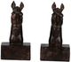 A & B Home 2-Piece Brown Horse Bookend Set-1