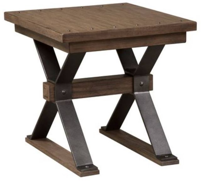 Liberty Furniture Sonoma Road Weather Beaten Bark End Table-0