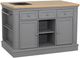 Powell® Penda Gray Kitchen Island with Stools-4