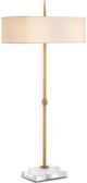 Currey & Company Caldwell Antique Brass/Off-White Table Lamp-0