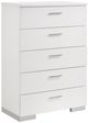 Coaster® Felicity 5-Piece White California King Bedroom Set -5