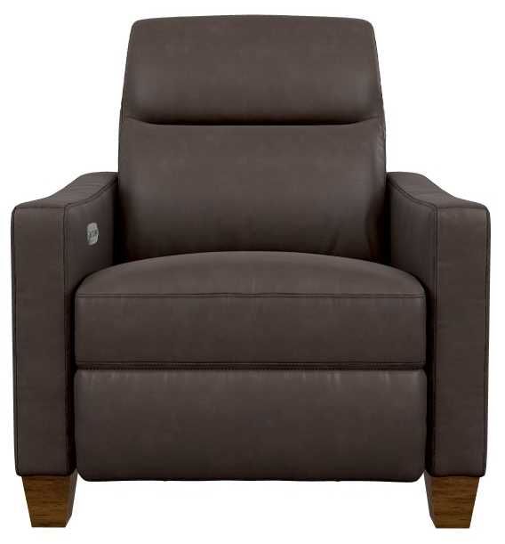 La-Z-Boy® Quinault Dark Chocolate Leather Power Reclining Chair with Headrest-1