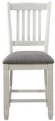 Mazin Furniture Granby Two-Tone Antique White and Rosy Brown Counter Side Chair-0
