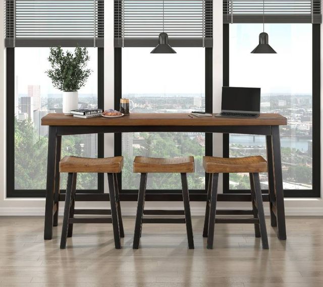 Homelegance® Caspian Black/Brown Counter Stool-2