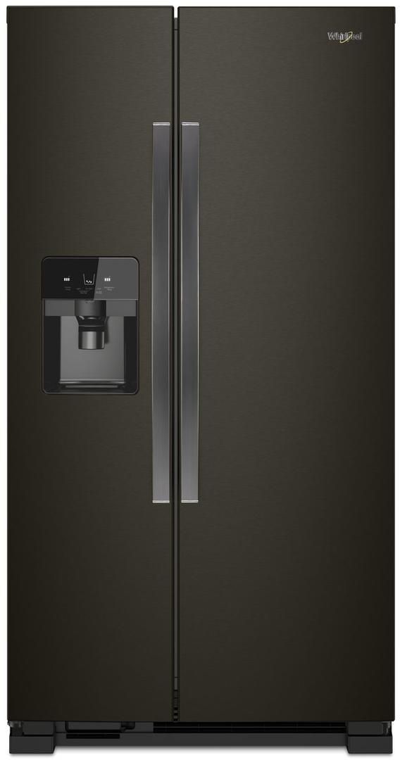 Whirlpool® 33" 21.4 Cu. Ft. Black Stainless Side-by-Side Refrigerator-0