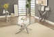 Furniture of America® Laila Glass Top End Table with Chrome Cross Legs-1
