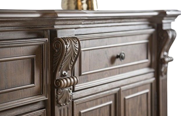 Furniture of America® Seven Oaks Weathered Oak Sideboard-3