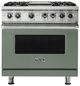 Viking® 5 Series 36'' Eucalyptus Pro Style Dual Fuel Range-0