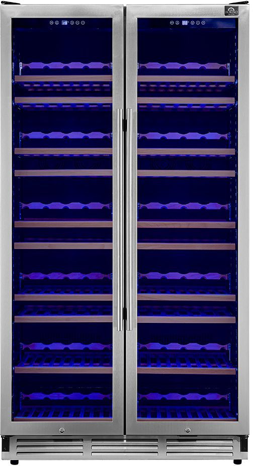 FORNO® Vernazza Series Alta Qualita 40" 25.07 Cu. Ft. Stainless Steel Built-In Wine Cooler-0