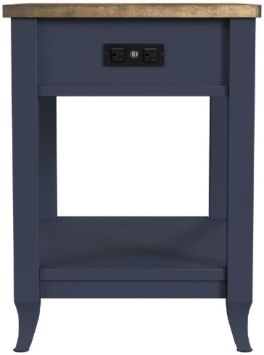 Null Furniture Mystic Navy/Toasted Almond Rectangular End Table-1