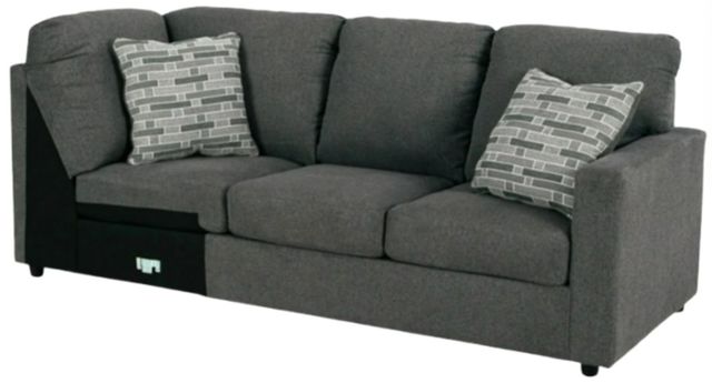 Signature Design by Ashley® Edenfield 3-Piece Charcoal Left-Arm Facing Sectional and Chaise-3