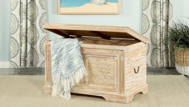 Coaster® Nilay White Washed Storage Trunk-1